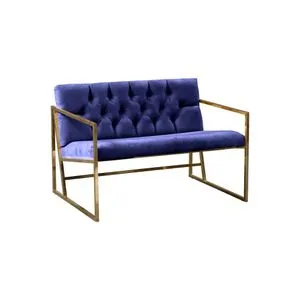 Oslo Gold - Dark Blue Dark Blue 2-Seat Sofa