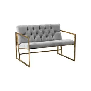 Oslo Gold - Grey Grey 2-Seat Sofa