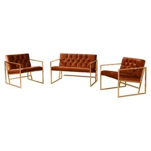 Oslo Gold - Tile Red Tile Red Sofa Set