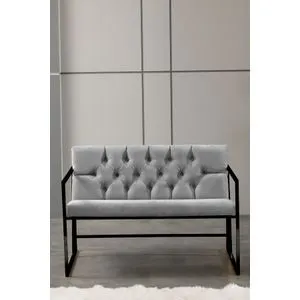 Oslo - Grey Grey 2-Seat Sofa