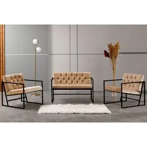 Oslo - Light Brown Light Brown Sofa Set