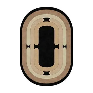 Ovalni Crni Tepih Sftkece045 (100 x 300 cm)