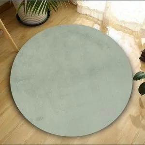 Ovalni Tepih - Svetlo Sivi Tepih (100 cm)
