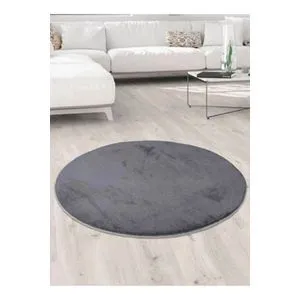 Ovalni Tepih - Tamno Sivi Tepih (80 cm)