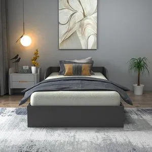Oya - Anthracite Anthracite Single Bedstead