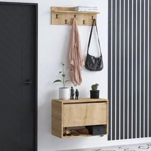 Paix Oak Shoe Cabinet