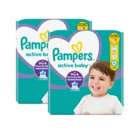Pampers pelene Active Baby Value pack mini x2 / duopack + poklon vlažne maramice / XXL