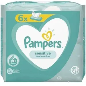 Pampers vlažne maramice  Sensitive 6x52 kom