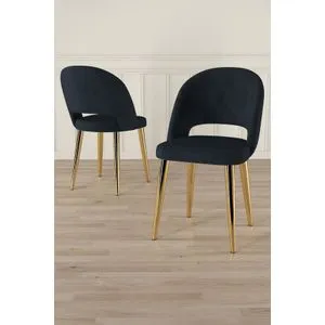 Pane - Set stolica u antracitnoj i zlatnoj boji (6 komada)