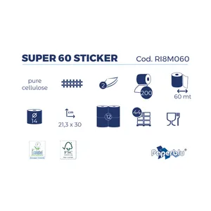 Paperblu SUPER 60 Ubrus 2sl 14cm 60m (12 rolni)