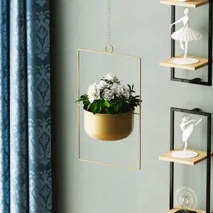 Parapet - Gold Gold Decorative Pot