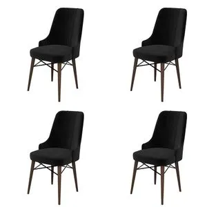 Pare - Black, Brown Black
Brown Chair Set (4 Pieces)
