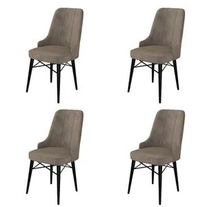 Pare - Cappuccino, Black Cappuccino
Black Chair Set (4 Pieces)