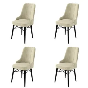Pare - Cream, Black Cream
Black Chair Set (4 Pieces)