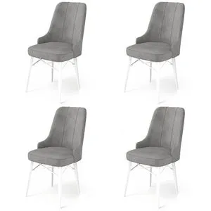 Pare - Grey, White Grey
White Chair Set (4 Pieces)