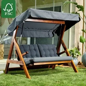 Paris 2000 - Anthracite Anthracite Garden Triple Swing Chair