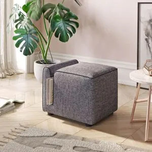 Paris - Grey Grey Pouffe