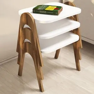 Paris - Walnut, White Walnut
White Nesting Table (3 Pieces)