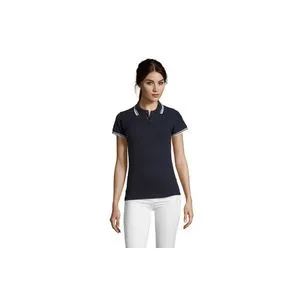 PASADENA WOMEN ženska polo majica sa kratkim rukavima - Teget/bela, XXL