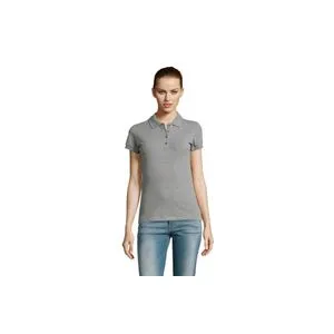 PASSION ženska polo majica sa kratkim rukavima - Grey melange, XXL