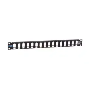 Patch panel 19"/1U sa 16 slotova, bez modula RAL9005 Mirsan MR.19P16P1U.01