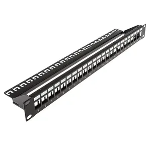 Patch panel modularni shielded 19/1U sa 24 slota za STP/UTP module SKP-24-1U