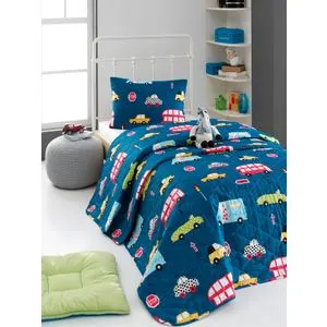 Paula - Blue Blue Single Bedspread