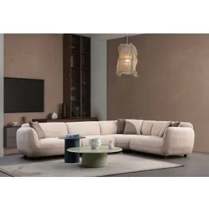 Pavia Corner 4 (L1,5+O1+Cx+1,5R) Krem Ugaona Sofa