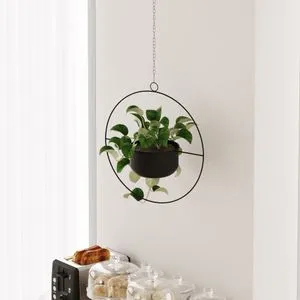 Payanda - Black Black Decorative Pot