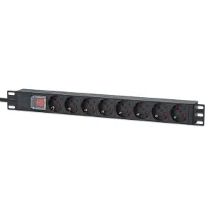PDU kabl Intellinet 715126 19"/1U sa 8 utilnica/prekidač/2m
