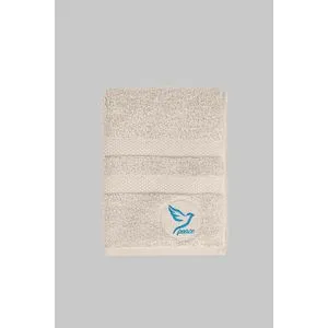 Peace - Beige Beige Hand Towel