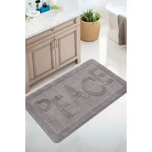 Peace - Grey Grey Bathmat