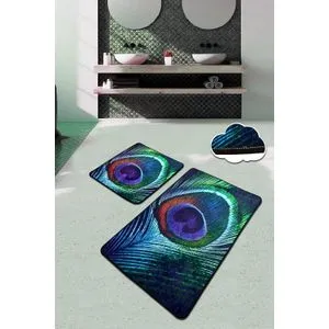 Peacock Multicolor Bathmat Set (2 Pieces)
