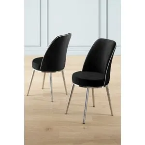 Pefa - Crna, Hrom Crna Set Stolica (4 Komada)