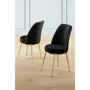 Pefa - Crna, Zlatna Crna Zlatna Stolica Set (2 Komada)