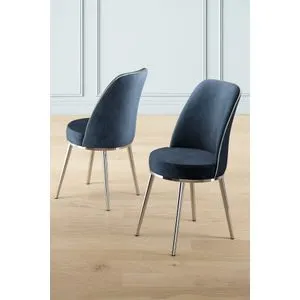 Pefa - Set stolica u antracitnoj i hromiranoj boji (4 komada)