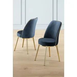 Pefa - Set stolica u antracitnoj i zlatnoj boji (2 komada)