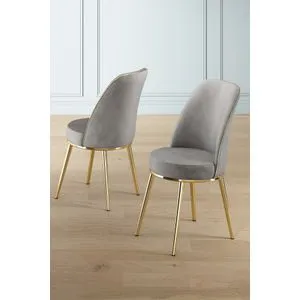 Pefa - Sivi i Zlatni Set Stolica (6 Komada)