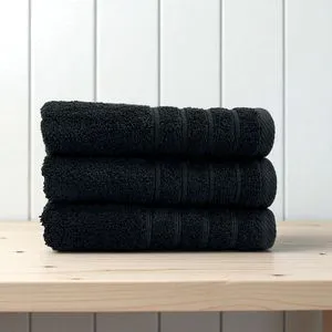 Peškir Bordura 50x100cm 550g/m2 Crna boja Indy