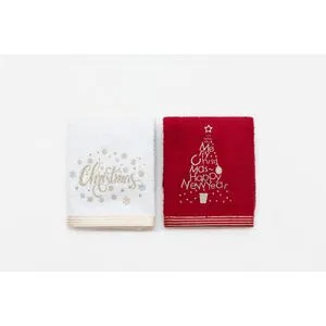 Peškir SET 2/1 CHRISTMAS 40x60  - Red/White 023806