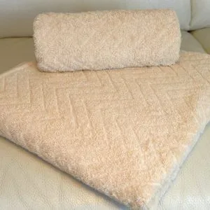 Peškir Zig Zag 50x90cm sand
