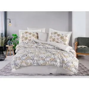 Penny - Stone Stone Poplin Double Quilt Cover Set