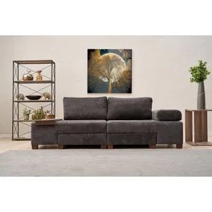 Perenna Chenille - Anthracite Anthracite 3-Seat Sofa-Bed