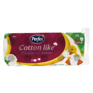 PERFEX toalet papir  COTTON COMFORT LINE NATURAL troslojni, 10kom