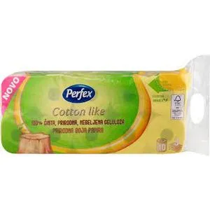PERFEX toalet papir  COTTON prirodna boja papira 10 kom