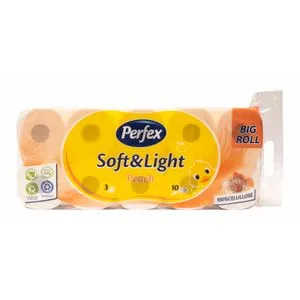 PERFEX toalet papir  Soft&Light, breskva troslojni, 10kom