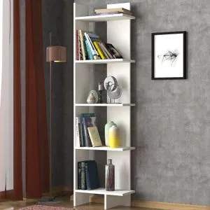 Perla - White White Bookshelf