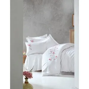 Perla - White White
Pink Satin Double Quilt Cover Set
