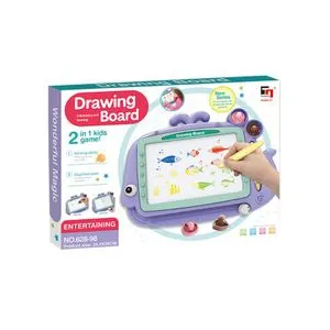 PERTINI Piši-briši tabla sa pečatima morski svet lila