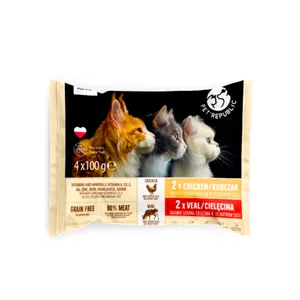 PET REPUBLIC kesice za mačke 4*100g piletina